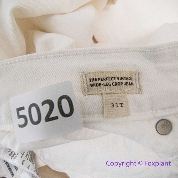 Madewell The Tall Perfect Vintage Wide-Leg Crop Jean Tile White,‎ 31 TALL - Picture 15 of 16